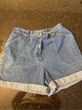 Westbound Light Blue Rolled Hem Denim Shorts